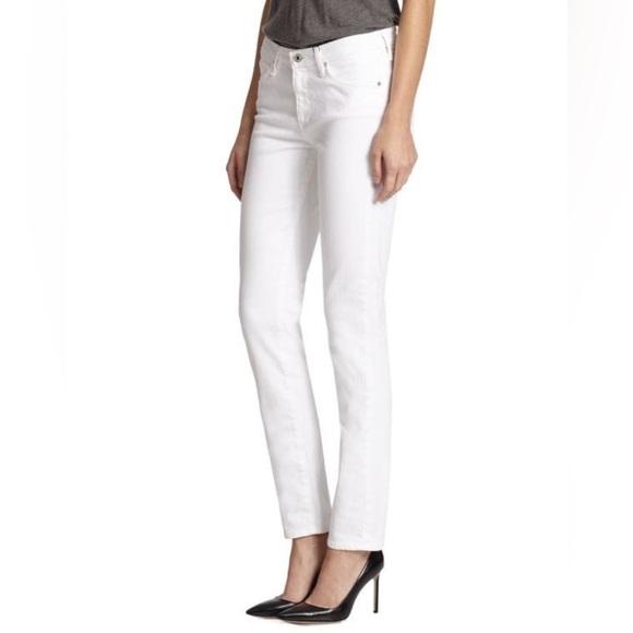 AG Adriano Goldschmied White The Prima Mid-Rise Cigarette Jeans Size 26 - Picture 2 of 16